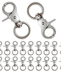 20 Pack 2.36 Inch Trigger Snap Hooks Heavy Duty Swivel Keychain Clips Zinc Alloy For Pet Collars Camera Straps Webbing Crafting