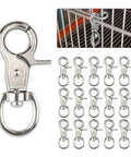 30 Piece Trigger Snap Hooks Set With 360 Degree Swivel Lobster Clasps Heavy Duty Zinc Alloy Clips for pet cages and leashes
