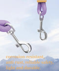 Zinc Alloy Swivel Snap Hooks 1.8 Inch 4 Pcs Multifunctional Bolt Snaps for Dog Leash Boat Rope and Keychain in use.