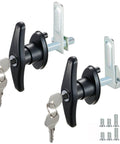 Durable zinc alloy THandle lock set for truck cap and camper shell delivers rust resistance and secure protection, with four matching keys