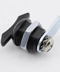 Two high quality zinc alloy thumb operated offset cam locks with T handle deliver secure quick access for machines, cabinets and drawers