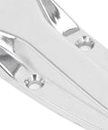Close-up of Silver TYJH06 Toolbox Hinge Zinc Alloy Heavy Duty Toolbox Latch Hardware for truck toolboxes and trailer doors.