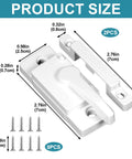Premium Zinc Alloy Window Sash Locks 2 Pack Latch Replacement For Double Hung Vertical And Horizontal Sliding Vinyl Windows White Cam Design