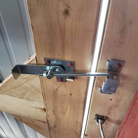 Zinc Barn Door Jamb Latch With Hook 7 Inch Cam Latch For Sliding Doors Keeps Doors Tight With Adjustable Latch Length Galvanized Steel