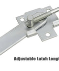 Zinc Barn Door Jamb Latch With Hook 7 Inch Cam Latch For Sliding Doors Keeps Doors Tight With Adjustable Latch Length