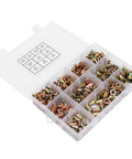 Blind Riveting Nuts Set 300 Pcs Color Plated Zinc Steel For Metal Plates Pipes Automotive Industrial Assembly Durable Galvanized Surface