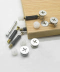 Effortless furniture assembly with zinc alloy cam lock fasteners delivering a strong, stable hold for cabinets, drawers, dressers