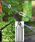 Locking Thumb Screw Closure Carabiner Clips 6 Pack Black Zinc Galvanized Steel Heavy Duty Snap Hooks in outdoor use.
