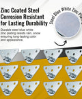 Image of Heavy Duty Gas Strut Mounting Bracket Pack Of 12 With 12 Gauge Steel Construction And Zinc Plating arrangements showcasing corrosion resistance.