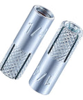 Pro Grade Zinc Plated Concrete Drop In Anchors 20 Pack Knurled For Solid Concrete With Internal Forced Expansion Screws Quarter Inch By Twenty Thread Assortment