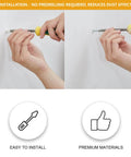 Installing #8 Zinc Self-Drilling Drywall Anchors, 60-Piece Set showing hands using screwdriver in drywall
