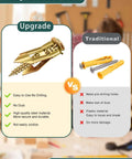 Comparison between upgraded and traditional drywall anchors, showcasing the benefits of the 100 pcs self drilling drywall anchors and screws kit with 50 sheetrock anchors and 50 zinc expansion screws made from zinc plated steel no drilling required holding up to 80 lb for wall mounting