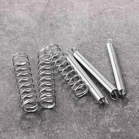 200 Piece Spring Assortment Kit With Zinc Plated Extension And Compression Springs In 20 Sizes For Home Repair And DIY Projects