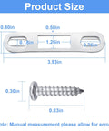 MP2097 Sliding Door Keeper Zinc Plated Steel Mortise Latch Keeper dimensions with screws.