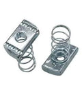 Durable zinc-plated 3/8-16 strut channel nuts, 10 pack, provide strong, corrosion-resistant spring mounting for Unistruts