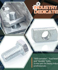 20 pack channel nut and bolt set delivers fast, secure strut mounting with zinc-plated 1/2 x 15/16 inch bolts and nuts.
