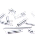 200 Piece Zinc Plated Extension And Compression Spring Assortment Kit For Industrial And Workshop Use Heavy Duty Steel Springs In Mixed Sizes
