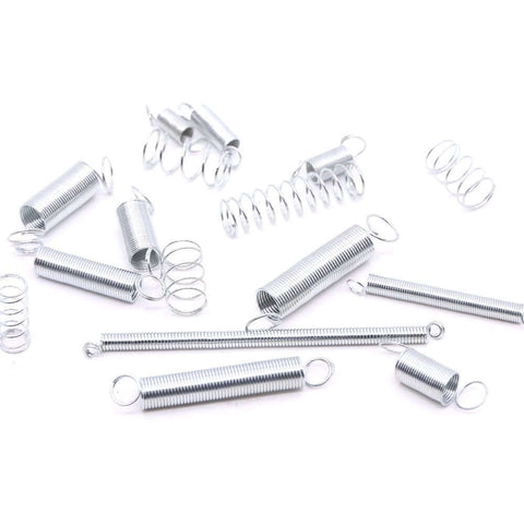 200 Piece Zinc Plated Extension And Compression Spring Assortment Kit For Industrial And Workshop Use Heavy Duty Steel Springs In Mixed Sizes