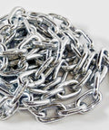 699481 1/4" x 10' Zinc Plated Grade 30 Proof Coil Chain, Silver designed for smooth motion in automation and mechanical systems