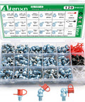 Premium Zinc Plated Steel Grease Fittings Kit With 120 Piece SAE And Metric Zerk Nipples in storage case, Aienxn