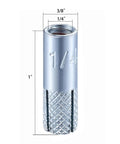 Pro Grade Zinc Plated Concrete Drop In Anchors 20 Pack Knurled For Solid Concrete With Internal Forced Expansion Screws Quarter Inch By Twenty Thread Assortment