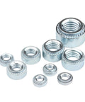 Pressure Rivet Nut Kit M2 To M10 Zinc Plated Self Clinching Nuts Sert Press Nut For Metal Sheet Mounting, variety of sizes.