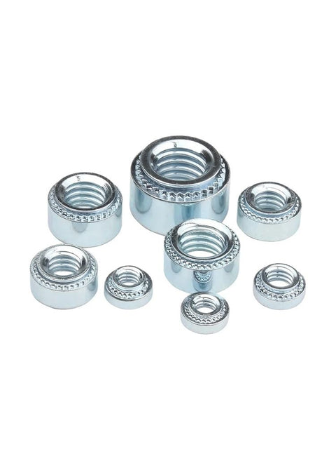 Pressure Rivet Nut Kit M2 To M10 Zinc Plated Self Clinching Nuts Sert Press Nut For Metal Sheet Mounting, various sizes shown