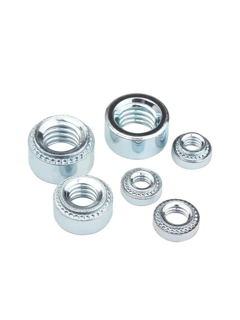 Various sizes of Pressure Rivet Nut Kit M2 To M10 Zinc Plated Self Clinching Nuts Sert Press Nut for metal sheet mounting