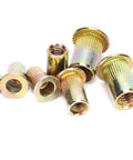 240 Piece Rivet Nut Set M3 M4 M5 M6 Zinc Plated Quick Riveting Hardware For Metal Panels Pipes And Lightweight Industrial Projects