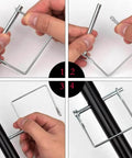 4 Pack Zinc Plated One Quarter Inch Safety Hitch Pins being installed, showing the secure fit and rust resistant carbon steel material.