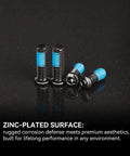 Close-up of zinc-plated Gunsmithing Screws from Red Dot Sight Mounting Screws Set – 18 Sets Compatibel with RMR Screws.