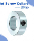 Zinc plated carbon steel set screw shaft collars with a 15/16 bore, 1-5/8 outside diameter, 9/16 thickness for automation and robotics.