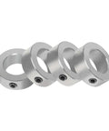 Front view of Zinc Plated Set Screw Shaft Collars showing smooth finish and integrated set screws for secure clamping on machinery shafts.