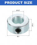 Sixteen Piece Set Screw Shaft Collars For One Half Inch Bore And One Inch Outside Diameter Seven Sixteenth Inch Thick Zinc Plated