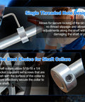 Single threaded hole design on heavy duty built to last eight pack five eighths bore zinc plated carbon steel shaft collars set screw style.