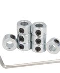 8 Piece One Quarter Inch Shaft Collar Set Screw Style Zinc Plated Carbon Steel Clamp On For One Quarter Inch Shafts