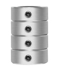 Heavy Duty Zinc Plated Set Screw Shaft Collars With Three Quarters Inch Bore And One And One Quarter Inch Outer Diameter Four Piece Pack