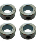 Heavy Duty Zinc Plated Set Screw Shaft Collars With Three Quarters Inch Bore And One And One Quarter Inch Outer Diameter Four Piece Pack