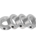 Industrial Zinc Plated Shaft Collars With Beefy Heavy Duty Set Screws For Seven Eighths Inch Bore One And One Half Inch Outer Diameter Nine Sixteenths Inch Wide Five Sixteenths By Eighteen Thread Set Screws Four Pack Carbon Steel AZSSMUK