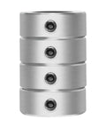 Industrial Zinc Plated Shaft Collars With Beefy Heavy Duty Set Screws For Seven Eighths Inch Bore One And One Half Inch Outer Diameter Nine Sixteenths Inch Wide Five Sixteenths By Eighteen Thread Set Screws Four Pack Carbon Steel AZSSMUK
