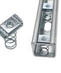 Durable zinc-plated 3/8-16 strut channel nuts, 10 pack, provide strong, corrosion-resistant spring mounting for Unistruts
