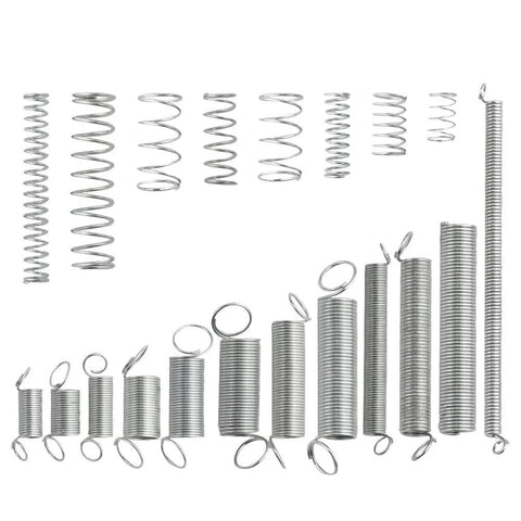 DIY Friendly 200 Piece Zinc Plated Steel Coil Spring Wire Set For Extension And Compression Springs Repair Tool Kit With 20 Kinds Eight Sizes