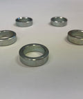 Five Eighth Inch Steel Bolt Spacer, Seven Eighth Inch Outer Diameter, One Quarter Inch Thick, Zinc Plated DOM Steel, Made In USA California