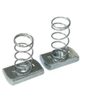 Durable zinc-plated 3/8-16 strut channel nuts, 10 pack, provide strong, corrosion-resistant spring mounting for Unistruts