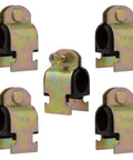 Durable zinc plated steel strut clamp with a soft rubber cushion protects copper piping, PEX, and CVPC tubing (5 Pack)