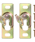 Pocket Door Rollers Connection Plate Set For Sliding Doors And RV Pocket Doors, Zinc Plated Heavy Duty Hanger Plates, 2 Pack