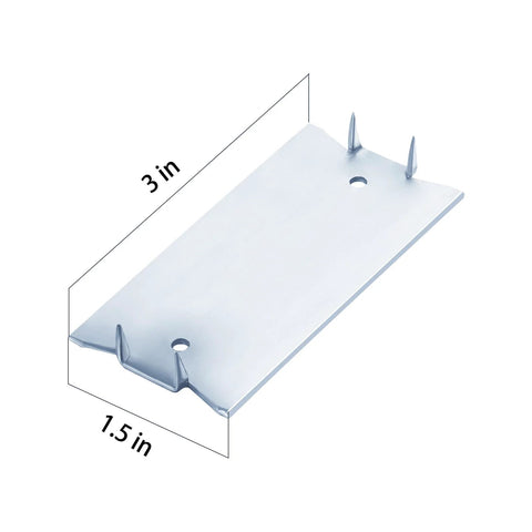 Zinc Nail Protection Plate One And A Half Inch By Three Inch 16 Gauge Anti Nail Shield for Wood Studs and Wiring Protection