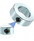 Zinc plated carbon steel set screw shaft collar with a 15/16 bore, 1-5/8 outside diameter and 9/16 inch thickness for automation and robotics
