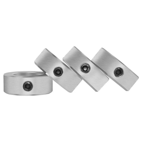 Heavy Duty Zinc Plated Set Screw Shaft Collars With Three Quarters Inch Bore And One And One Quarter Inch Outer Diameter Four Piece Pack