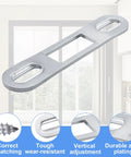 MP2097 Sliding Door Keeper Zinc Plated Steel Mortise Latch Keeper For Sliding Patio Door Locking Hardware With Screws